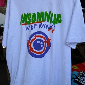 Insomniac Graphic White Short Sleeve Tee
